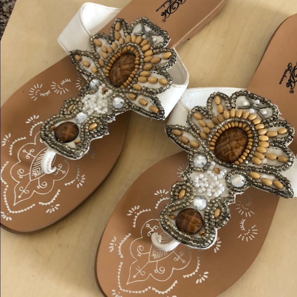 Rhinestone flip flops thong sandals - Picture 2 of 4